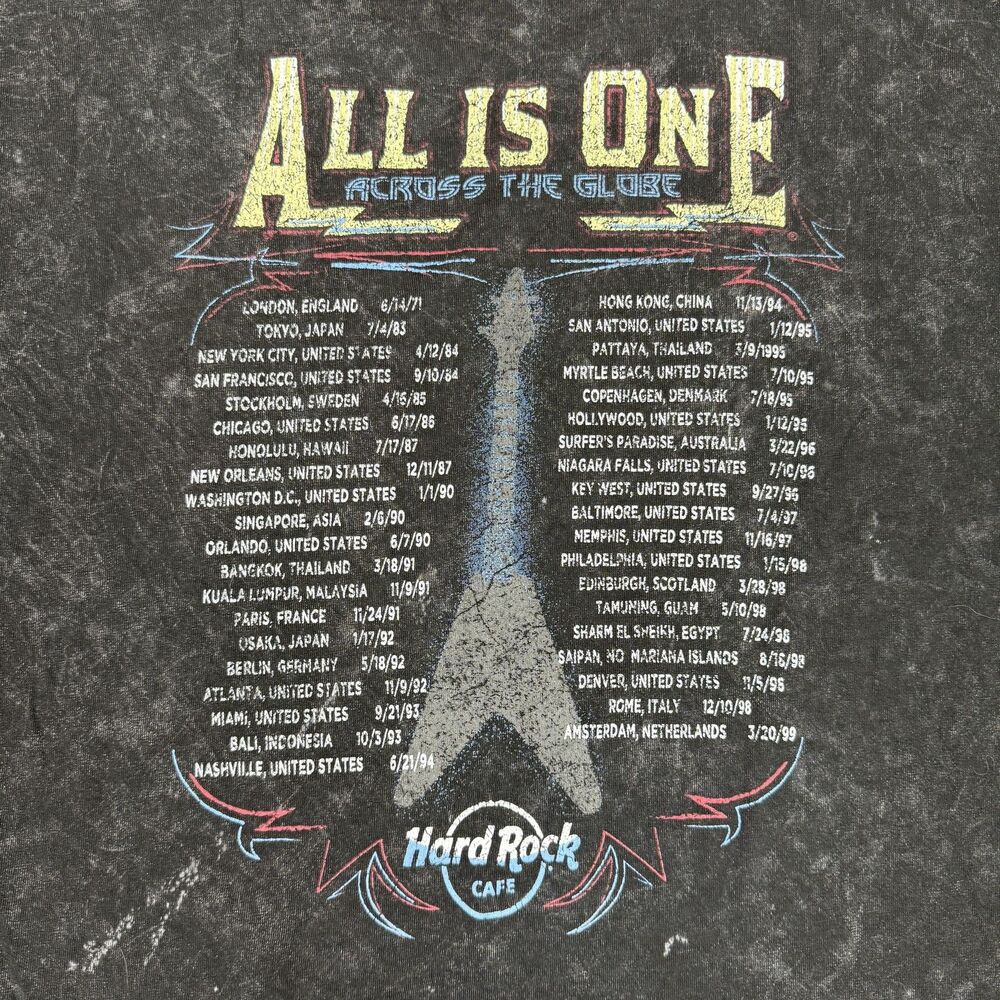 Hard Rock Cafe Shirt Mens XL Black Myrtle Beach World Tour Guitar Graphic Tee - Picture 4 of 9